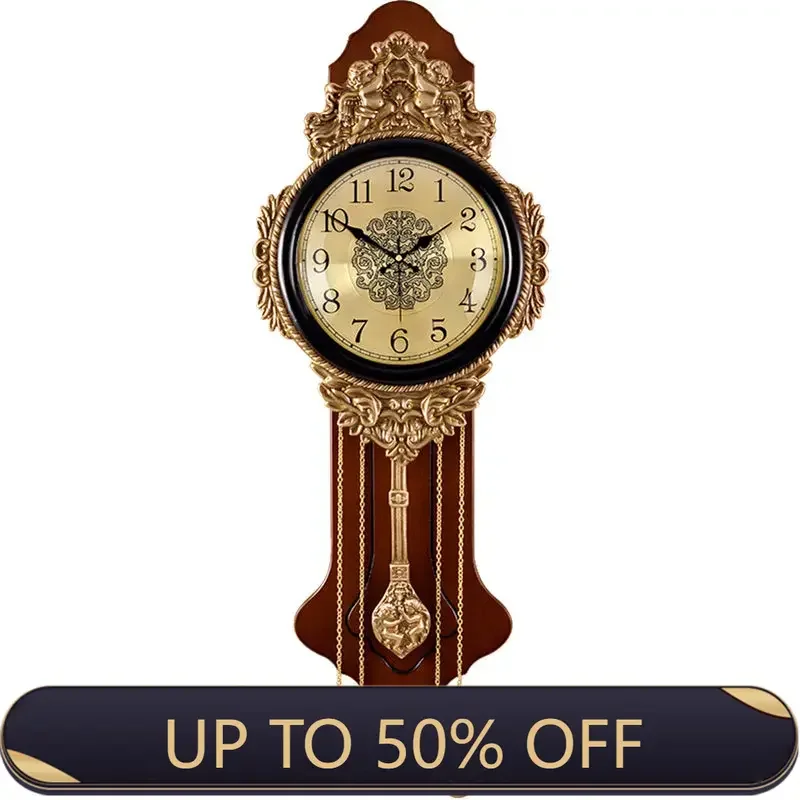 Luxury Watch Wall Clock - Luxury Silent Wall Clock Pendulum Wood