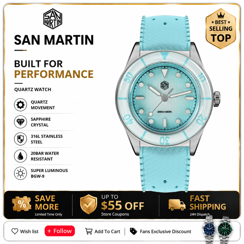 Guilloché Dial Watch - San Martin New Model 32.5mm Women's