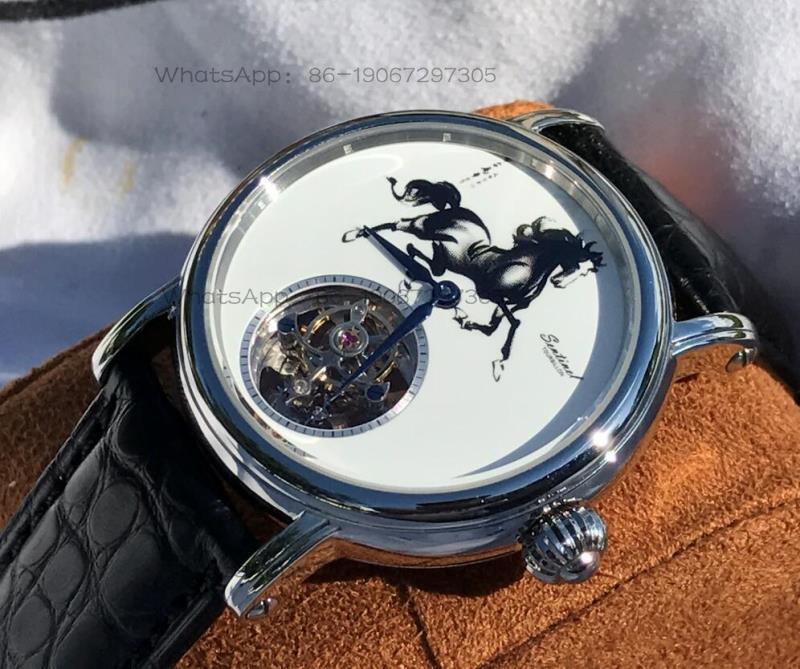 Zodiac Luxury Watch - Enamel dial men's mechanical watch tourbillon