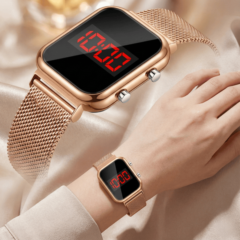Luxury Watch Price - Fashion Magnetic Buckle Rectangle LED Digital