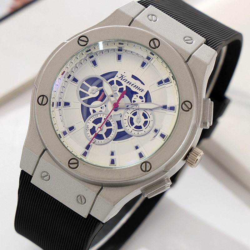 Luxury Watch Store - Men Stainless Steel Silicone Strap Watch