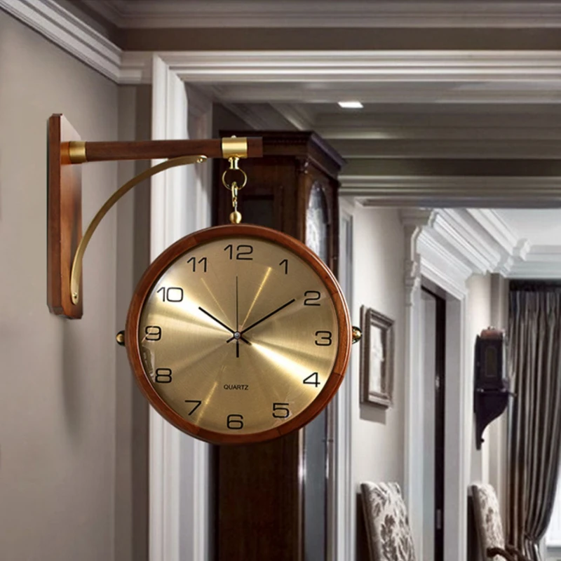 Luxury Watch Wall Clock - Light Luxury Silent Metal Wall Clocks