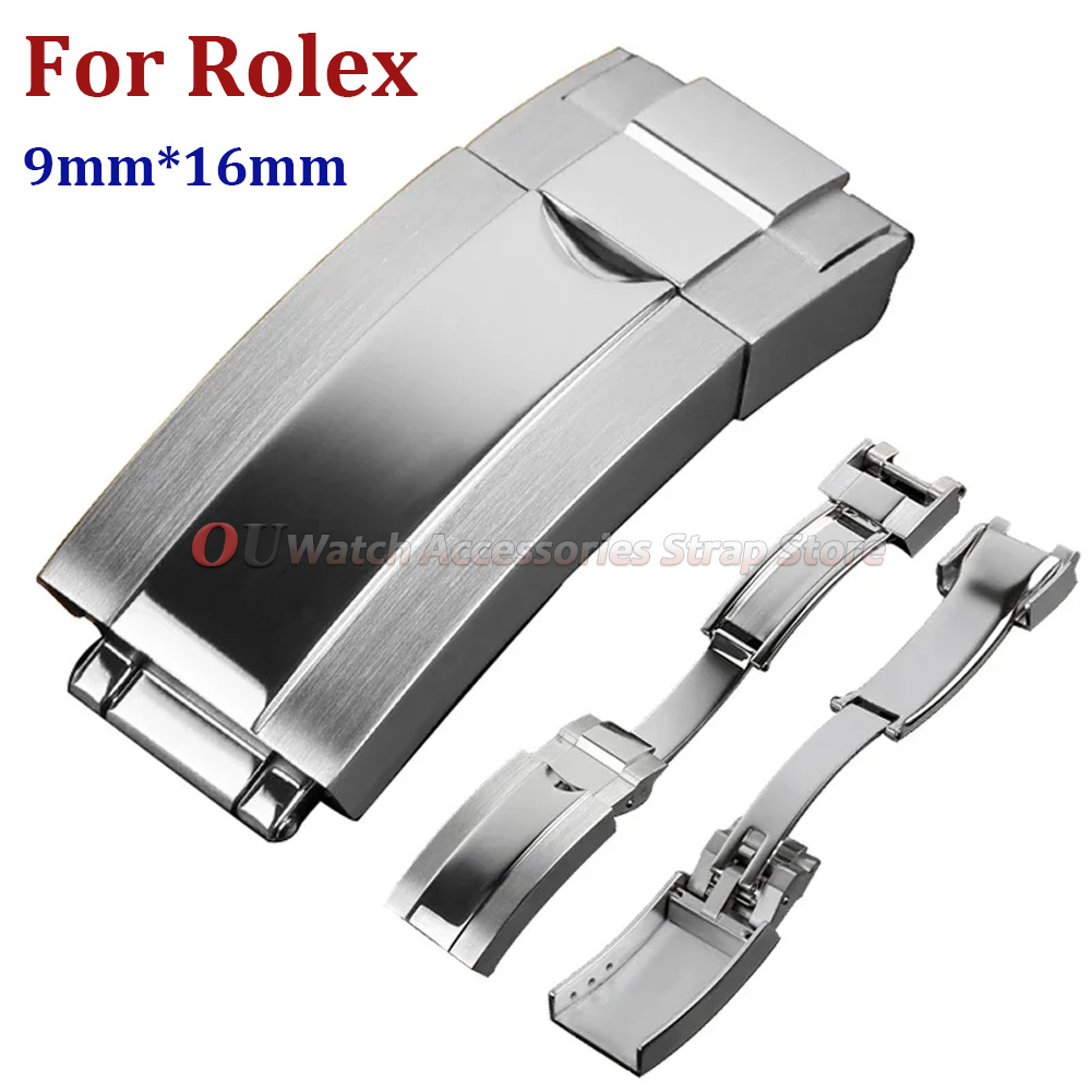 Luxury Watch Rolex - 9mmx16mm Stainless Steel Deployment Clasp for