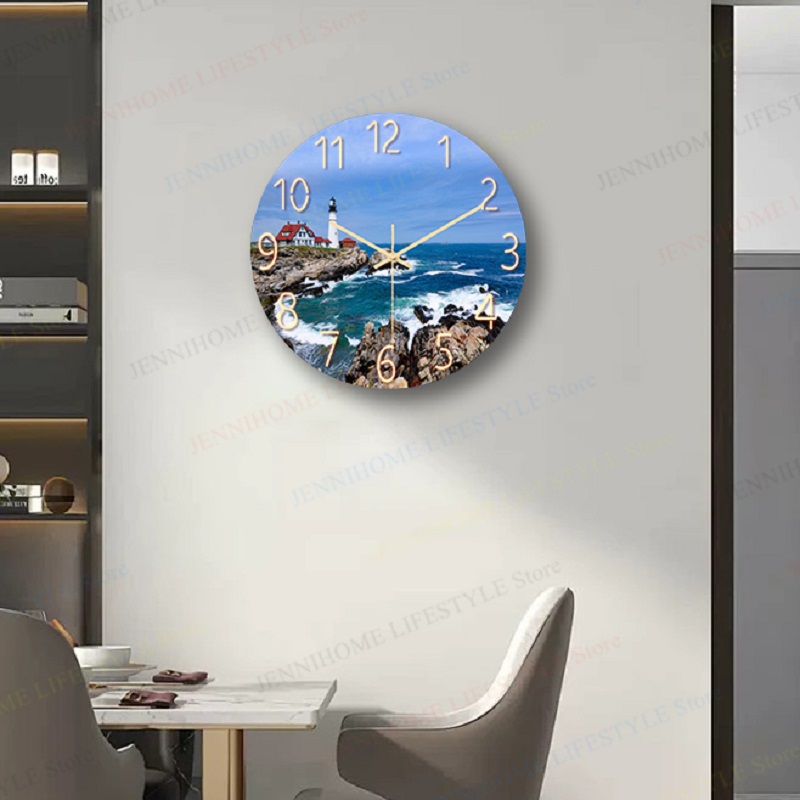 Beach Wall Clock Wall Art Cloc - Luxury Watch Wall Clock 评论和价格