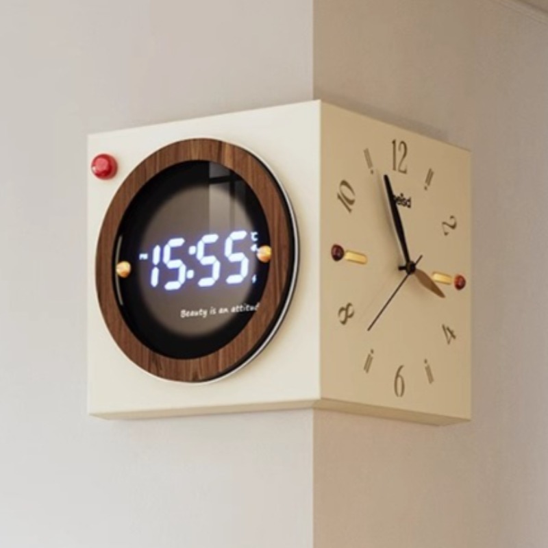 Corner Wall Clock Double Sided - Luxury Watch Wall Clock 评论和价格