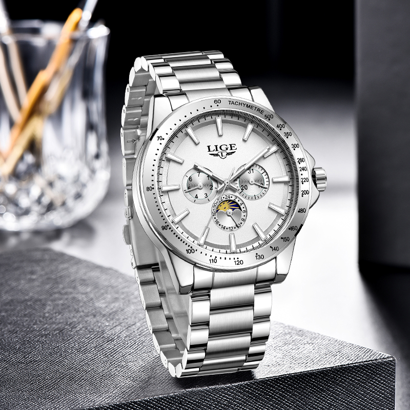 LIGE Top Brand Luxury Quartz M - Luxury Watch Brand 评论和价格