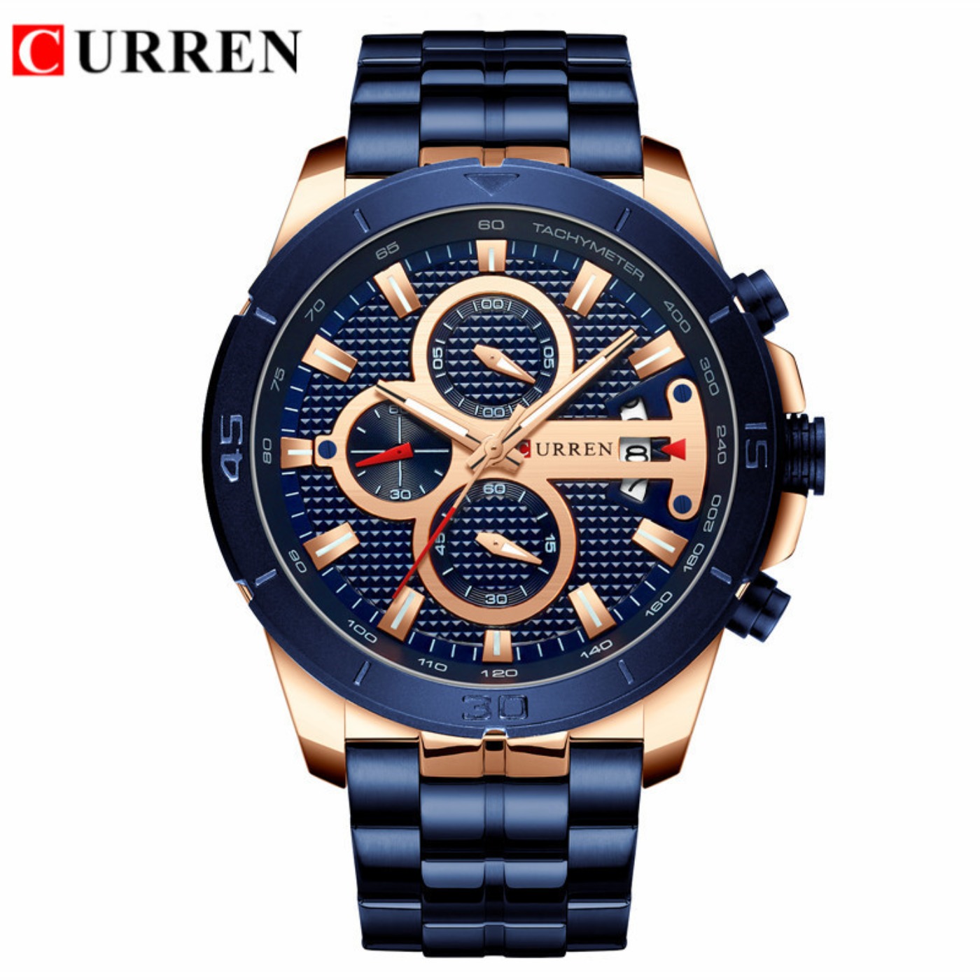 CURREN Watch Men Waterproof Ch - Luxury Watch Brand 评论和价格