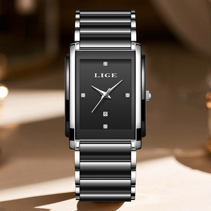 LIGE New Luxury Women Watches  - Luxury Watch Square 评论和价格