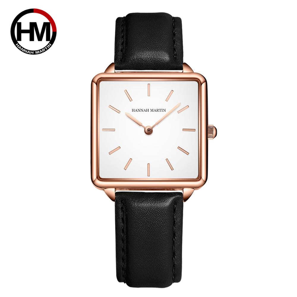 Genuine Leather Strap Japan Qu - Luxury Watch Square 评论和价格