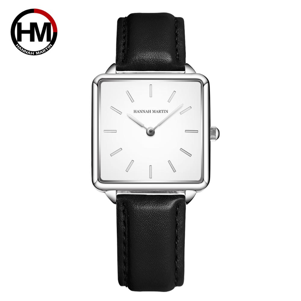 Genuine Leather Strap Japan Qu - Luxury Watch Square 评论和价格