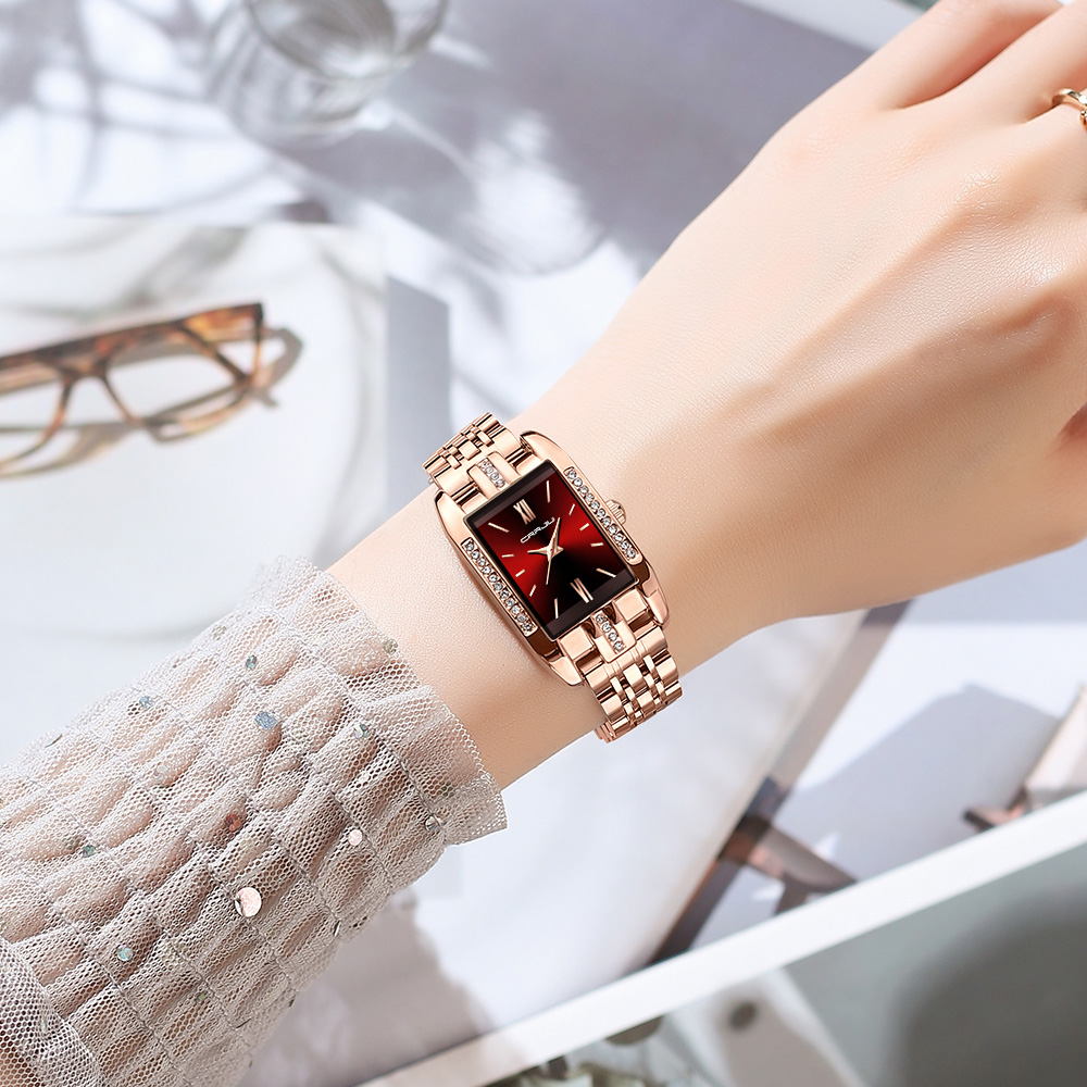 CRRJU Luxury Square Watch for  - Luxury Watch Square 评论和价格