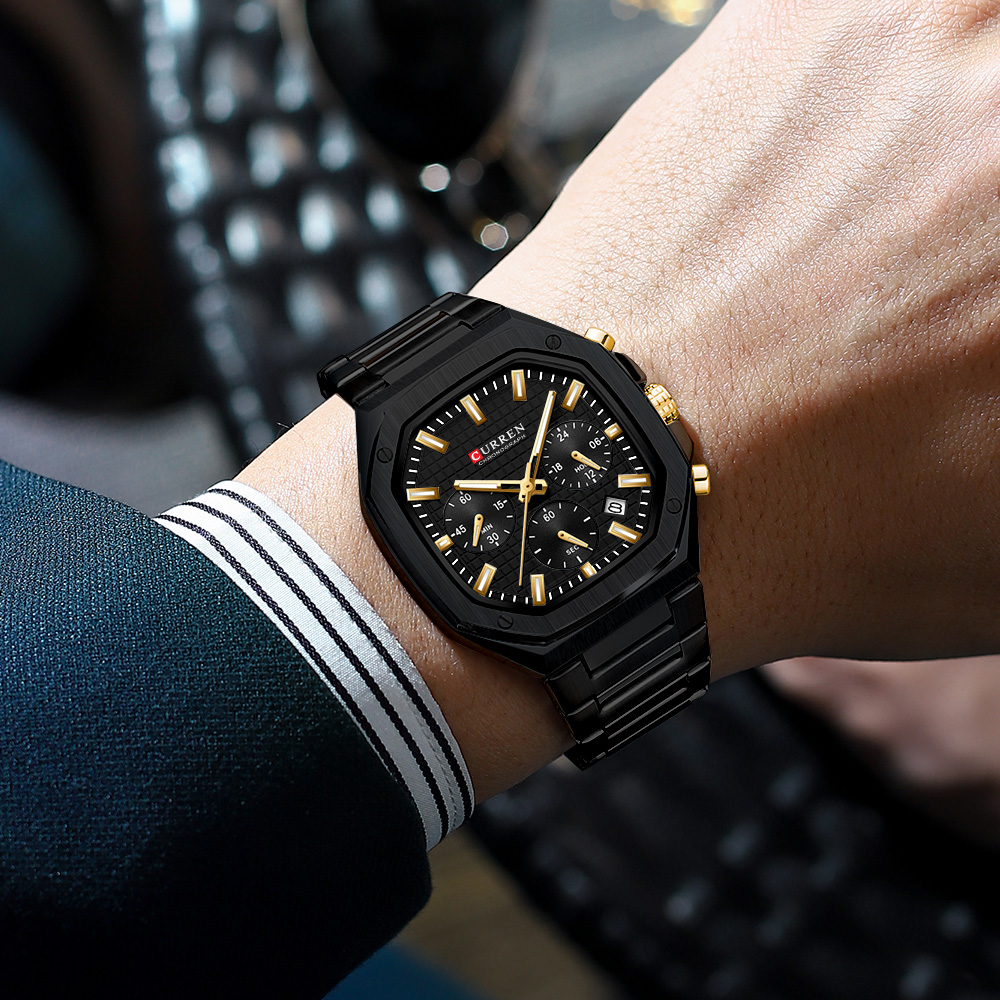 CURREN Luxury Square Chrono Wa - Luxury Watch Square 评论和价格
