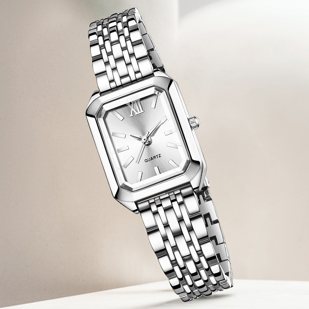 1Pc Unisex Jewelry Watch Women - Luxury Watch Square 评论和价格