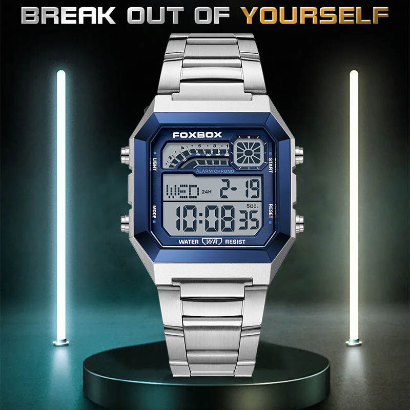 FOXBOX Fashion Luxury Digital  - Luxury Watch Square 评论和价格